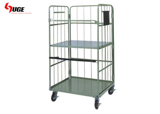 Carrello del contenitore del rotolo di due porte con la macchina per colata continua silenziosa e capace di sopportare 500kg